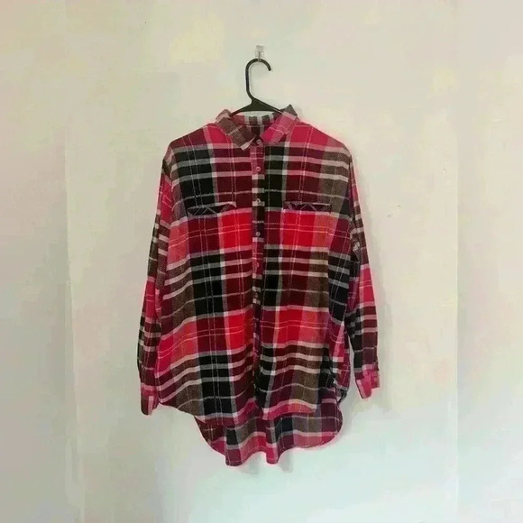Urban Outfitters BDG Boyfriend Red Flannel - Picture 1 of 4